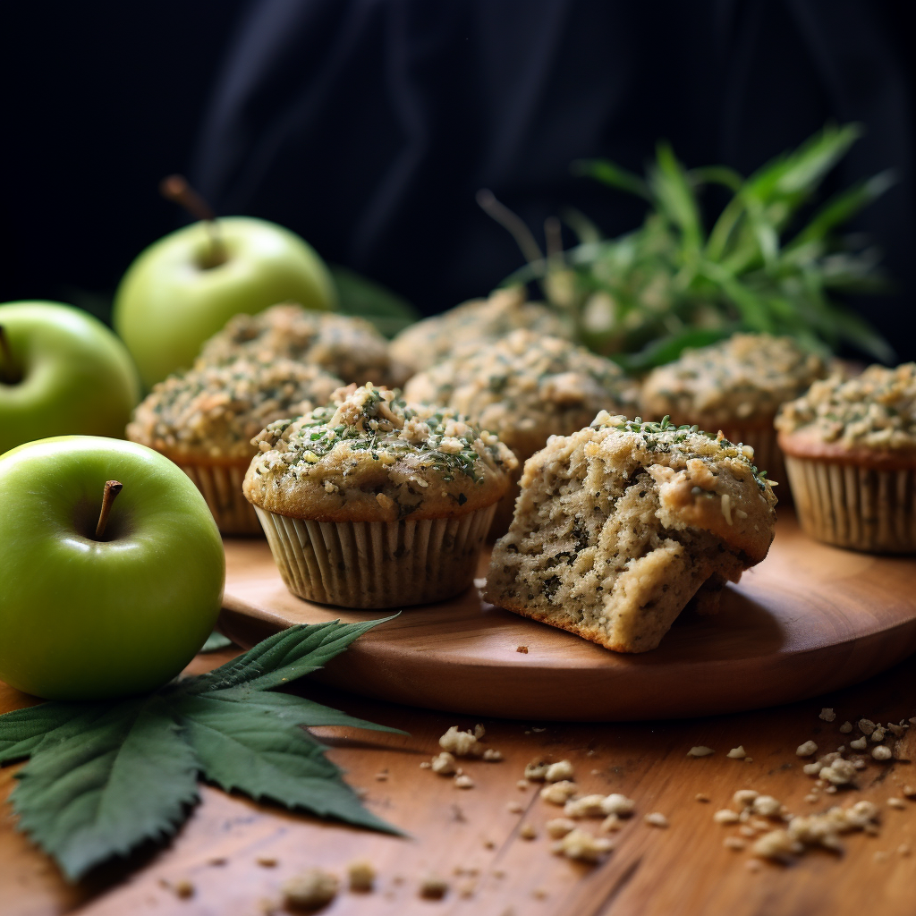 Recept Konopné muffiny s jablky a skořicí